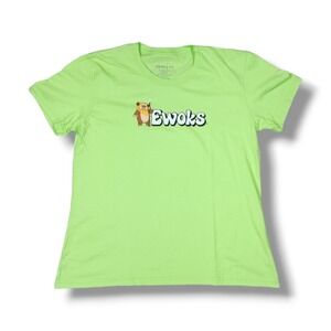 Star Wars Celebration 2013 Ewoks T-Shirt Women's L Light Green Limited Edition